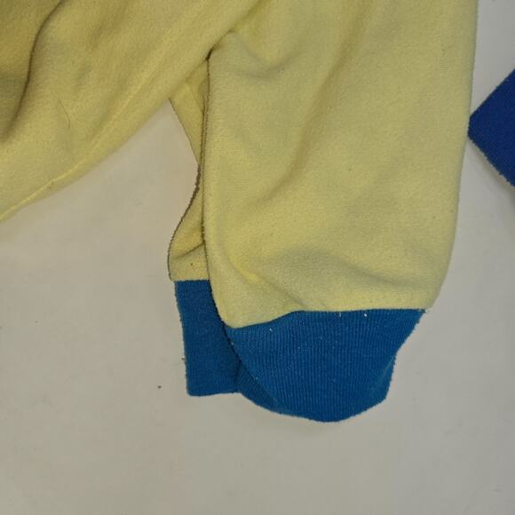 Care Bears Pajamas Set Long Sleeve Pant Size 4/5 Lightweight 1983 Yellow Blue - Picture 3 of 9